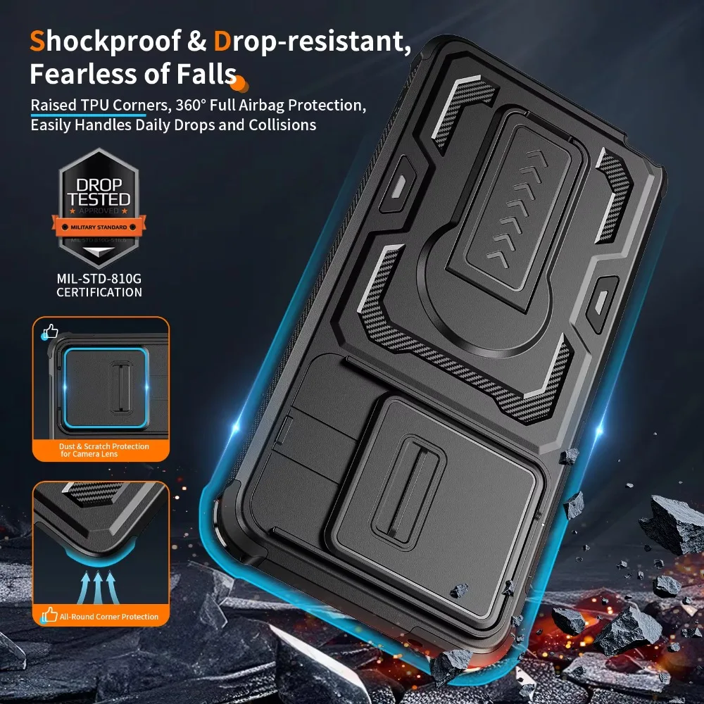 Durable Folding Rugged Phone Case with Drop-Proof Lens Protector