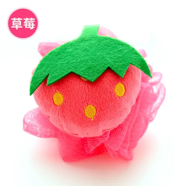 Large Size Bathing Foam Bath Sponge Fruit Shaped Shower Ball Soft Exfoliating Body Scrub Cleaning Care Tool Bathing Accessories