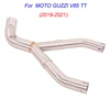 Escape Motorcycle Middle Connect Tube Mid Link Pipe Stainless Steel Exhaust System For MOTO GUZZI V85 TT 2019-2021
