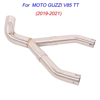 Escape Motorcycle Middle Connect Tube Mid Link Pipe Stainless Steel Exhaust System For MOTO GUZZI V85 TT 2019-2021