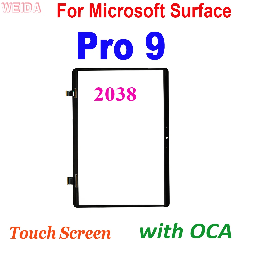 Touch Screen Da 13 "Per Microsoft Surface Pro 9 2038 Touch Digitizer Pannello Frontale In Vetro Per Surface Pro 9 Pro9 Touch Con Oca