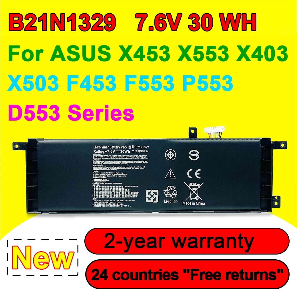 

Laptop Battery B21N1329 For ASUS D553M F453 F453MA F553M P553 P553MA X453 X453MA X553 X553M X553B X553MA X403M X503M