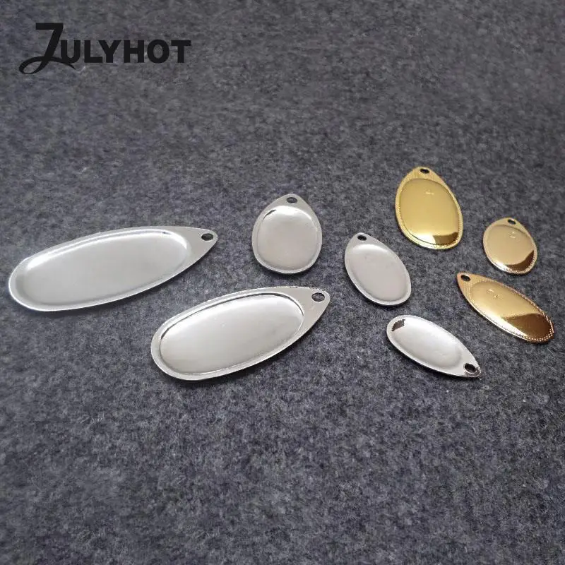 10pcs Nickel Plating Steel Spinner Blades for Spinner Baits Fishing
