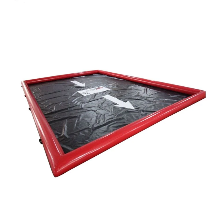 Outdoor Inflatable Wash Car Mats 6*4m PVC Inflatable Water Containment Mat