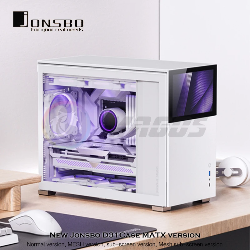 Jonsbo PC Gamer Caso DIY 360 Water Cooling Computer Chassis SideGlass