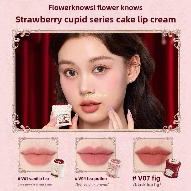 Flower Knows Strawberry Cupid Series Makeup Gif Box Eyeshadow Comprehensive Face Palett Lip Mud Liquid Blush 10 pcs. 3