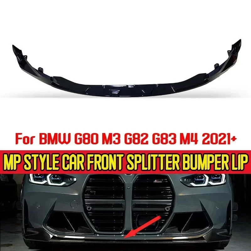 

MP Style Car Front Bumper Splitter Diffuser Lip Protector Spoiler Deflector Lips Guard For BMW G80 M3 G82 G83 M4 2021-2023