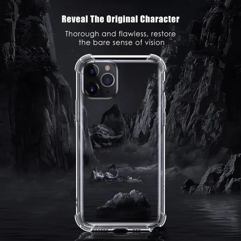 Soft Silicone Clear Phone Case - Durable Transparent Back Cover