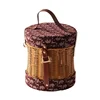 Rattan Woven Handbag with Storage Box Forest Department Pastoral Beach Holiday Wind Female Bag INS Wind Handbag 6