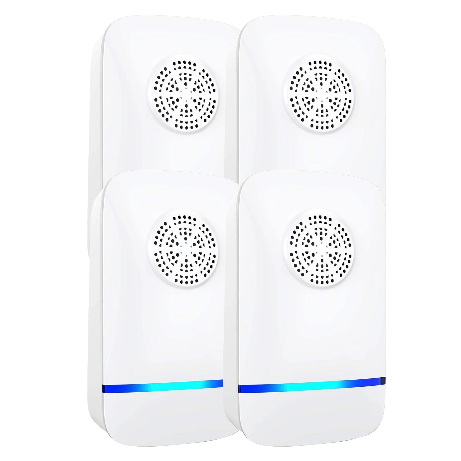 초음파 해충 퇴치기 벽 플러그인 퇴치기, 모기 방지, 쥐 바퀴벌레 방제, EU 플러그 포함, 4 개 신제품 