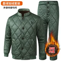 Winter Golf Wear Men 2024 Authentic Golf Suits Thickening Two Piece Set Windbreaker New Jacket Golf Pants Men Golf Apparel 2