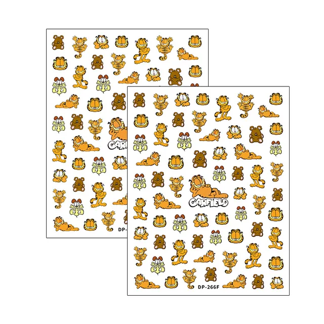 어린이의 손톱을 밝고 사랑스럽게 꾸미는 미국 만화 고양이 네일 스티커