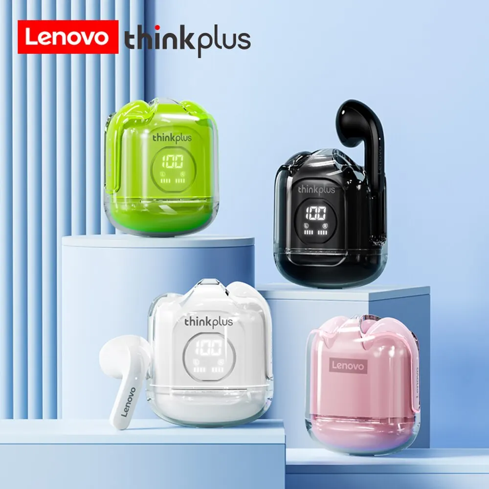 밴드 디지털 디스플레이 XT65Lenovo Thinkplus 블루투스 이어폰, 무선 바이노럴 TWS5.3 스포츠용