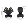 2 Arms Rotating Moving Head Light 8LED Beads Stage Effect RGBW Beam Laser Strobe Disco Party DMX Sound Control Light 3
