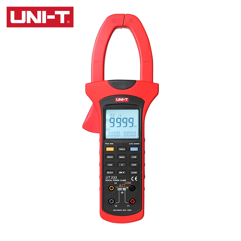UNI-T UT243 Power Harmonics Clamp Meter True RMS Phase Sequence Detection Max/Min Modes Auto Range 10000 Count LCD Dual Display digital storage oscilloscope Measurement & Analysis Tools