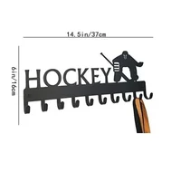 1PC Ice Hockey Goalie Medal Hanger Rack Wall Mounted Hook Up Hanger Artwork Shape Over The Door Hooks Towel Holder Bathroom 2