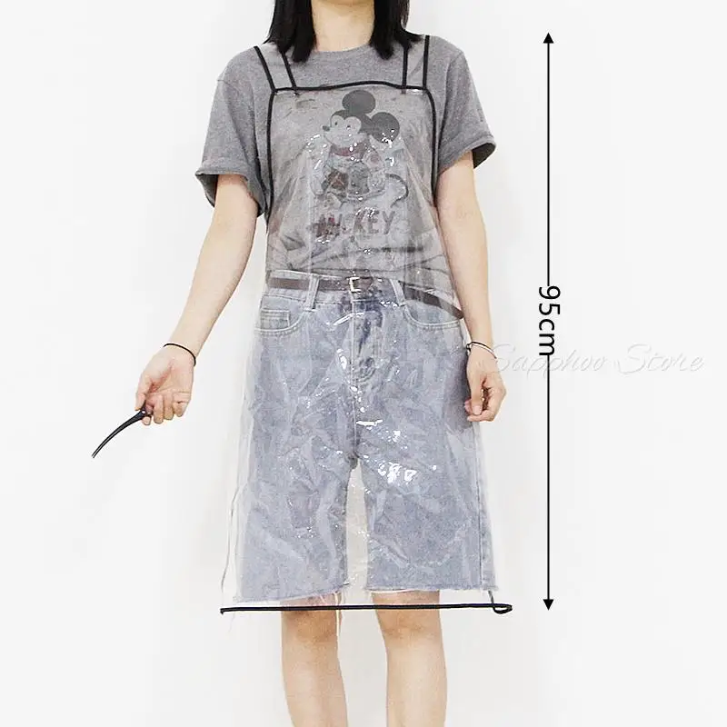 주머니가 달린 투명 PVC 방수 앞치마, 전문 헤어 앞치마, 애완동물 가게 작업 앞치마, 미용 앞치마, 피나포프 앞치마, G1002