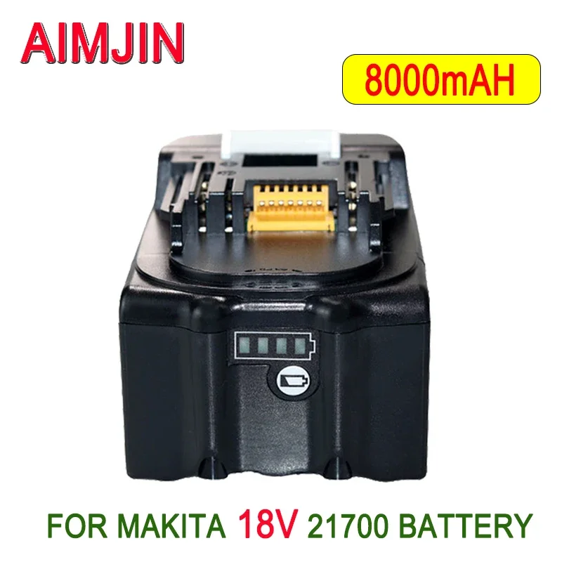 

18V 8000mAh 10000mAh 21700 Rechargeable Lithium ion Battery,Suitable for Makita BL1850 BL1860 18V Cordless Power Tool Series