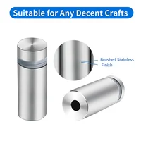 50/40/20pcs ตัวยึดกระจก 12 มม.สแตนเลสสตีลอะคริลิคโฆษณา Standoffs PIN Nails ป้ายโฆษณาสกรูยึดฮาร์ดแวร์เครื่องมือ 4