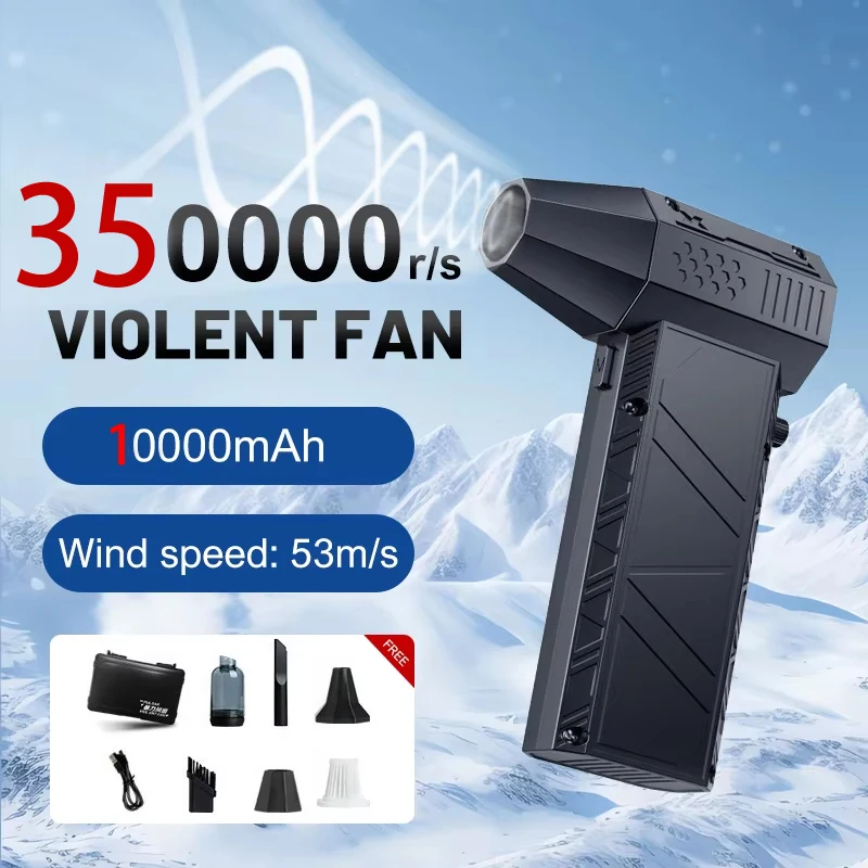 350000RPM X6pro Violent Fan Blower Vacuum Dust Cleaner Type-C Charging Strong Winds 53m/s Brushless Turbo Jet Blower 