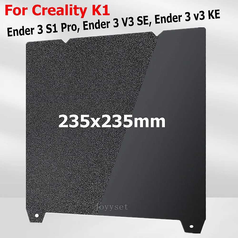 Sábana PEI negra lisa para placa de construcción Creality K1 Ender 3 V3 SE, placa V3 KE, Sábana estampada de doble cara para Ender 3 S1 Pro