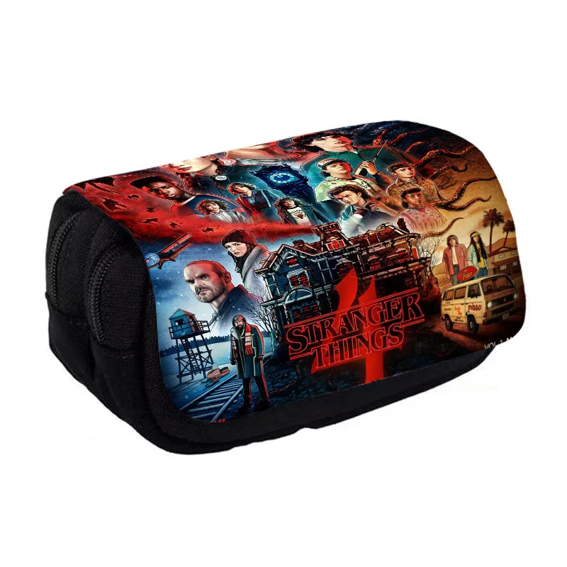 Free Shipping Items Stranger Things Pencil Case Student Double Layer