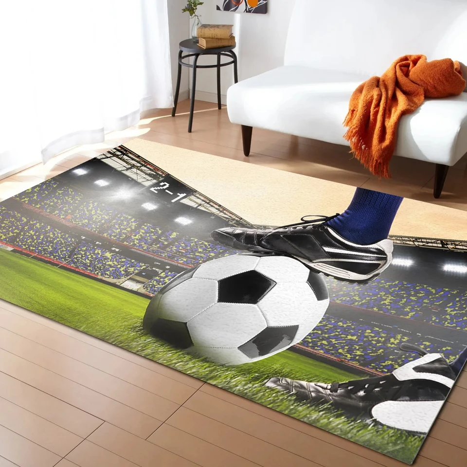 Cool Large 3D Printed Gaming Carpet Rugs For Boys Bedroom, Home Decor Kids Game Room Gamer Area Rugs, Non-Slip Gamepad Carpet For Teen Men Living Room Sofa Playroom Hard Wood Floor