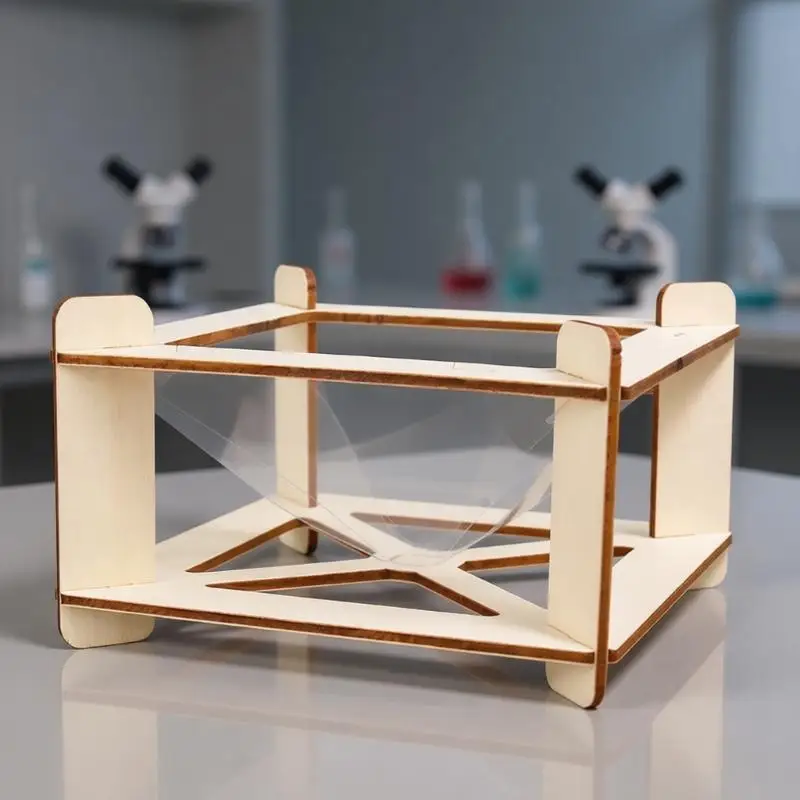 조립 목재 3D 홀로그램 프로젝터 광학 실험 세트 교실 데모 K1KF를위한 물리학 교육 도구에 손