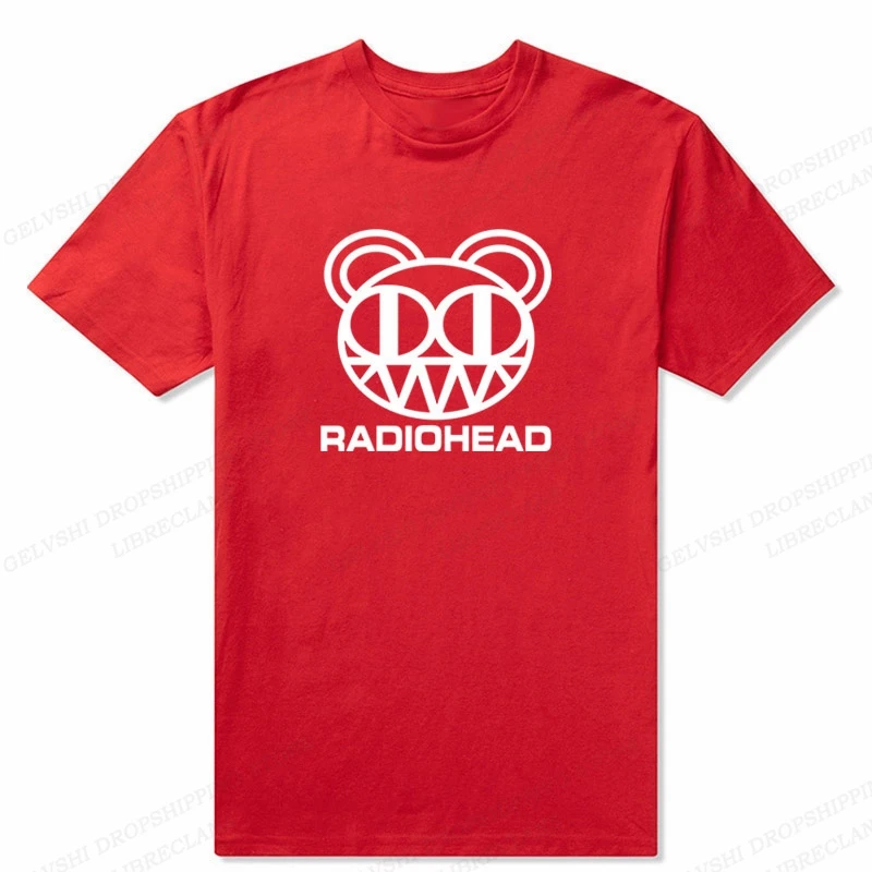 Vintage Radiohead T shirt Men Fashion T-shirt Cotton Tshirt Boy Tees Short Sleeve T-shirt Rock Band Camisetas Men's Clothing