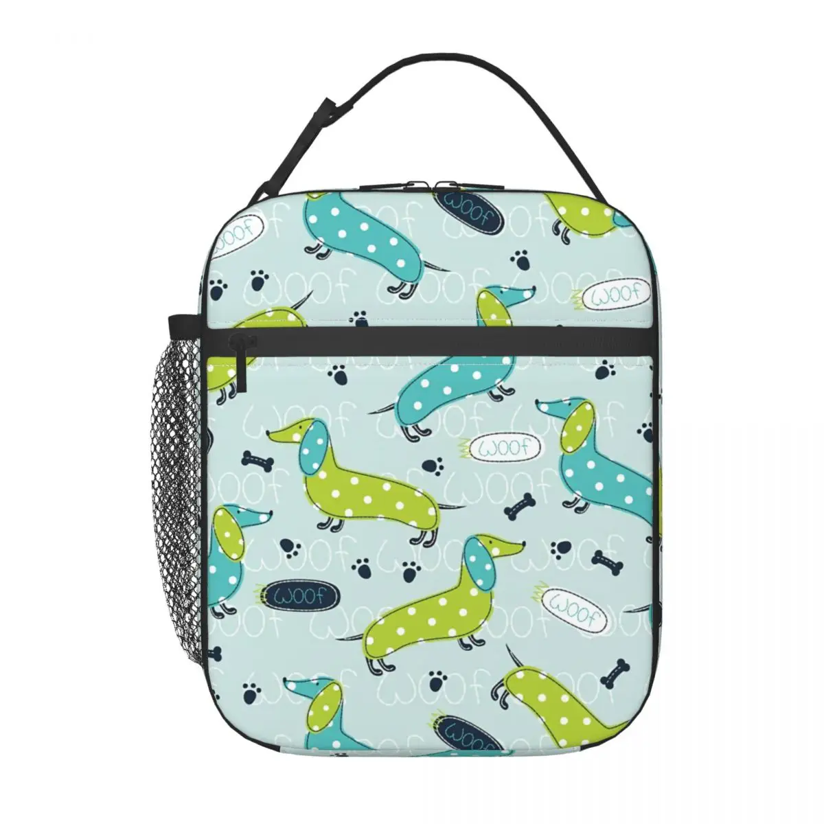 Dachshund Puppy Insulated Lunch Bag for Women Portable Badger Sausage Dog Cooler Thermal Lunch Box Beach Camping Travel