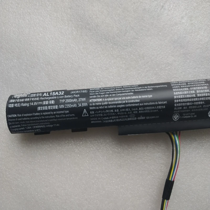 Acer Aspire-al15a32 Bateria V3574tg E5422g 473g 522g 532t 553g 573g 772g 773g Es1-420 422 F5-572g Travelmate P277 P278 Novo - Imagem 5