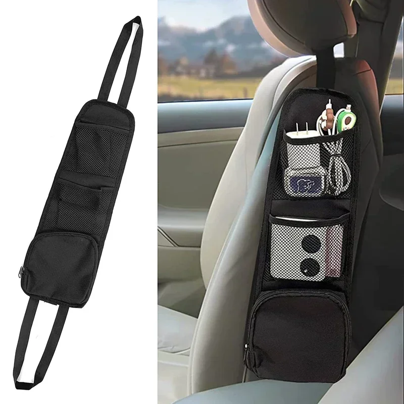 Car Seat Organizer Multi-Pocket Drink Holder Mesh Pocket Auto Seat Side Storage Hanging Bag Car Styling Organizer Phone Holder