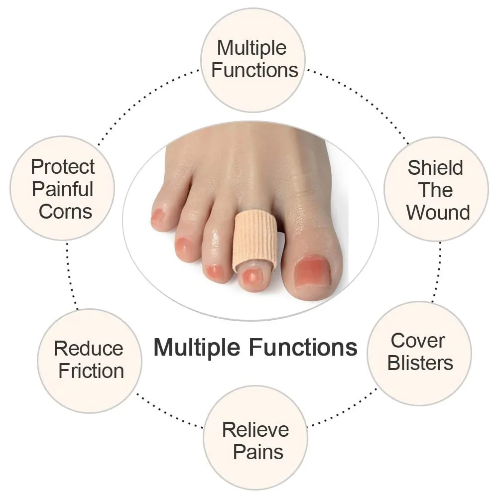 Fabric Toe Separator Finger Protector Applicator Corn Callus Remover Bunion Corrector Pedicure Tools Pain Relief Tube Foot Care_voghion.com