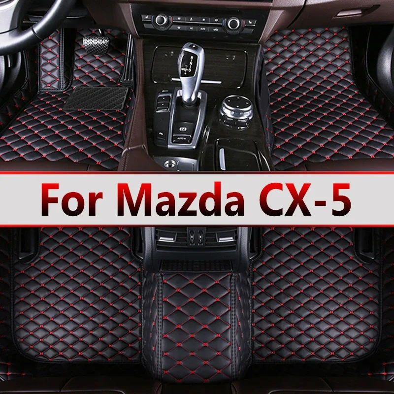 

Car Floor Mats For Mazda CX-5 CX5 KF 2017~2023 Leather Luxury Mat Rugs Carpet Full Set Auto Interior Parts Car Accessories 2018