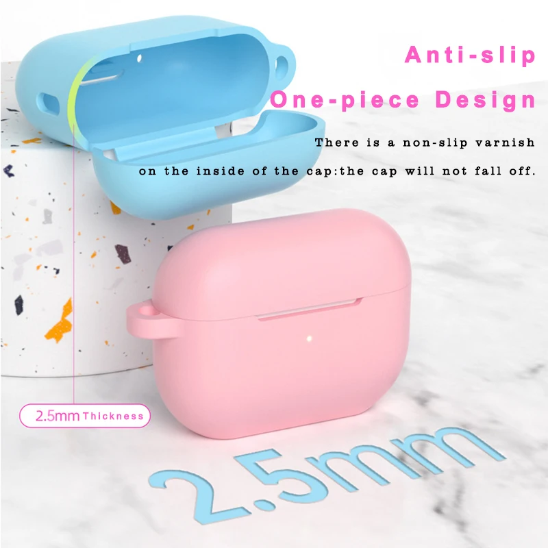 Original Liquid Silicone Case For AirPods Pro 2 3 Case Cover Premium  Protective Soft Skin Shell Anti Fall Scratch with Keychain - AliExpress