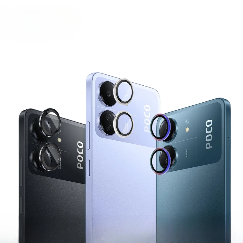 

Защитная пленка для объектива камеры Xiaomi Poco C65 из алюминиевого сплава, закаленное стекло для Mi POCO C 65, защитная пленка для объектива