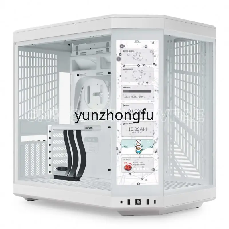 

Новый сенсорный двухкамерный ATX Mid Tower HYTE Y70, Современная эстетика, со встроенным сенсорным ЖК-дисплеем 4K