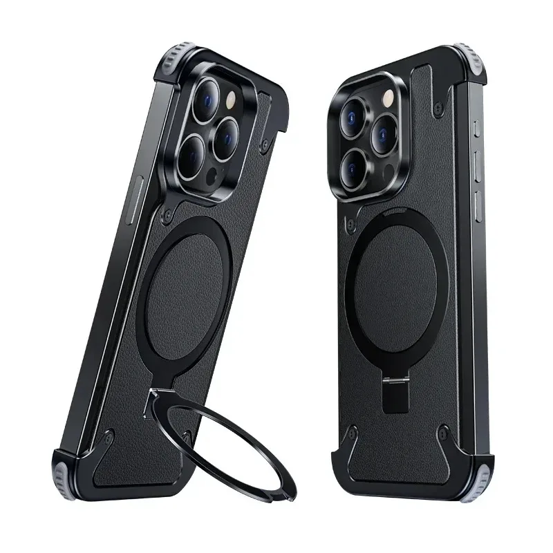 Eary Leather Phone Case with 360° Stand and Military-Grade Drop Protection