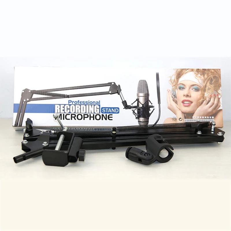 Microphone Stand Professional Flexible Desktop Hanging Adjustable Boom Scissor Arm for Podcast Streaming Youtube