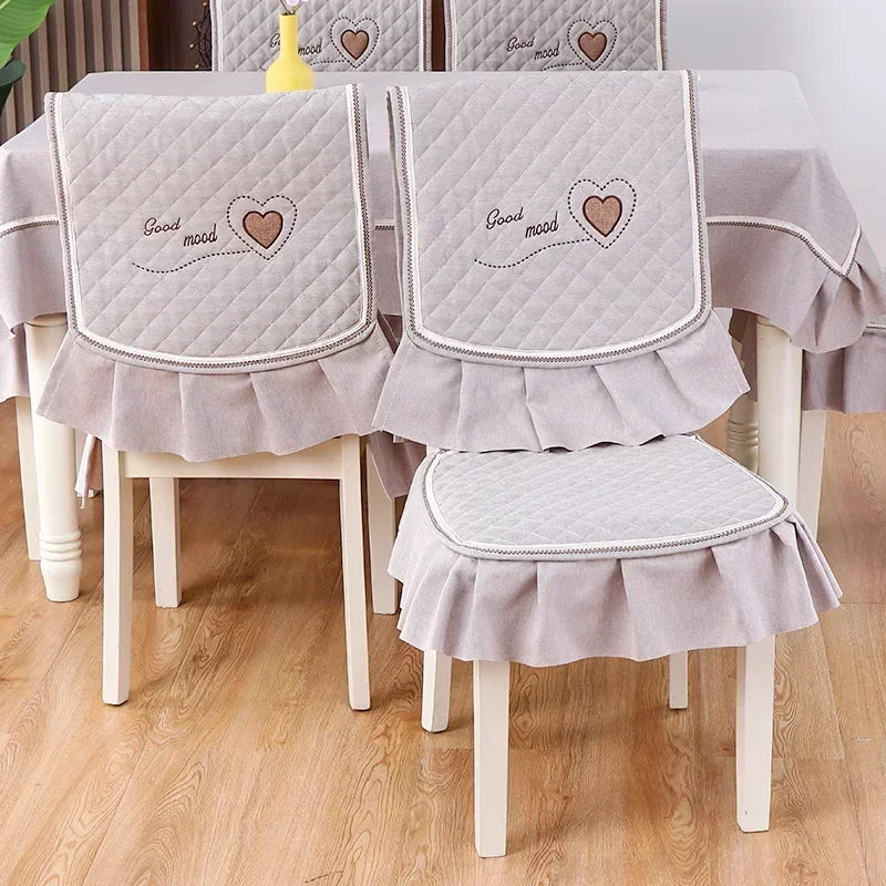 

Modern Minimalist Chair Cover Tablecloth Light Luxury Seat Cushion Multiple Anti Slip Seat Clips Round Polychrome Table Cloths