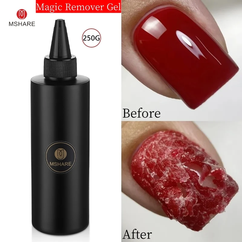 MSHARE Clear Rubber Base Gel Coat Thicker Nails Strengthen Alignment Base Soak Off 250ML Level Up