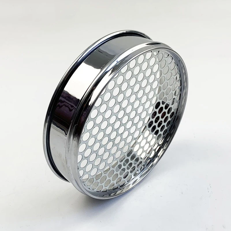 풀 304 스테인리스강 표준 토양 체, 라운드 홀 체, 펀칭 체, 샘플 체 직경 20 cm, 1 개