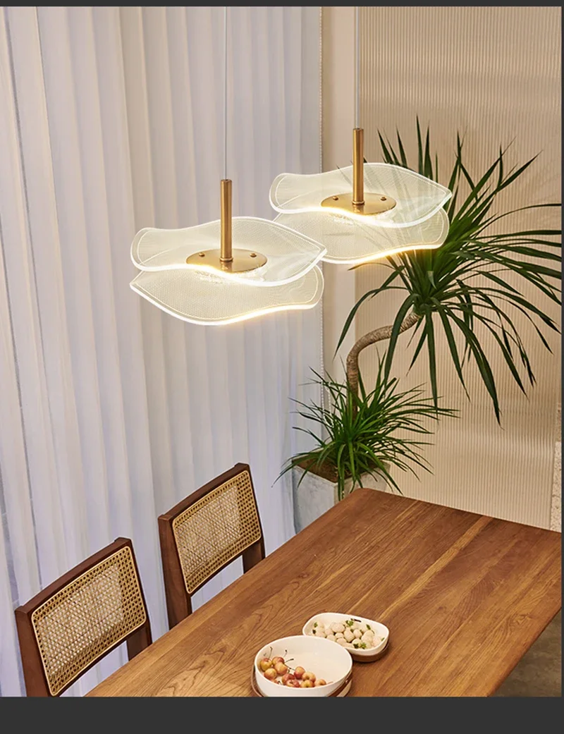 Lámpara colgante LED nórdica, accesorio de iluminación interior, para mesas de comedor, sala de estar, escaleras, decora