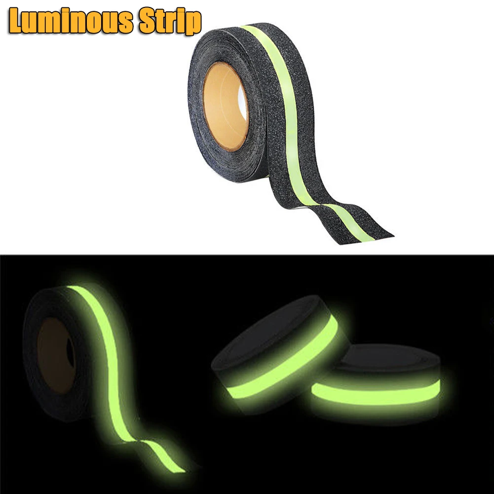 5M Floor Safety Luminous Strip Reflective Strip Non Skid Tape Adhesive Anti Slip Adhesive Stickers High Grip Glow Stickers Home