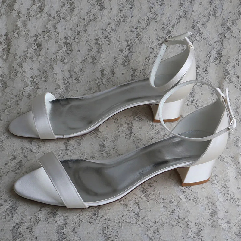 

Wedopus Brand Name Plus Size Summer Sandal Low Heel Wedding Shoes Bridal