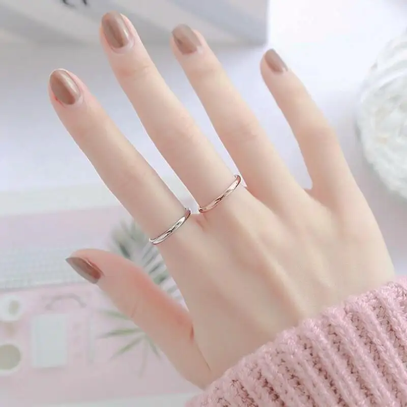 2-4mm Classic Stainless Steel Rings For Women Men Simple Fashion Titanium Punk Couple Rings Wedding Party Jewelry Accessories