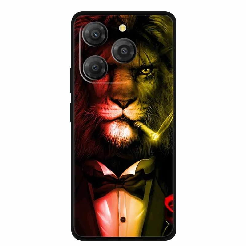 Black Lion & Wolf Silicone Soft Phone Case - Sleek Back Cover