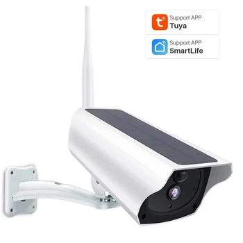 투야 스마트 라이프 와이파이 카메라, 태양광 발전, 무선 배터리, 가정용 감시, 야외 PIR, 5MP, 2MP, IP66 방수