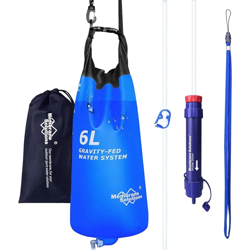 

Решение фильтр для воды Gravity Pro 6L, универсальный очиститель воды 0,1 микрон для кемпинга с ремешком регулируемый, с деревом