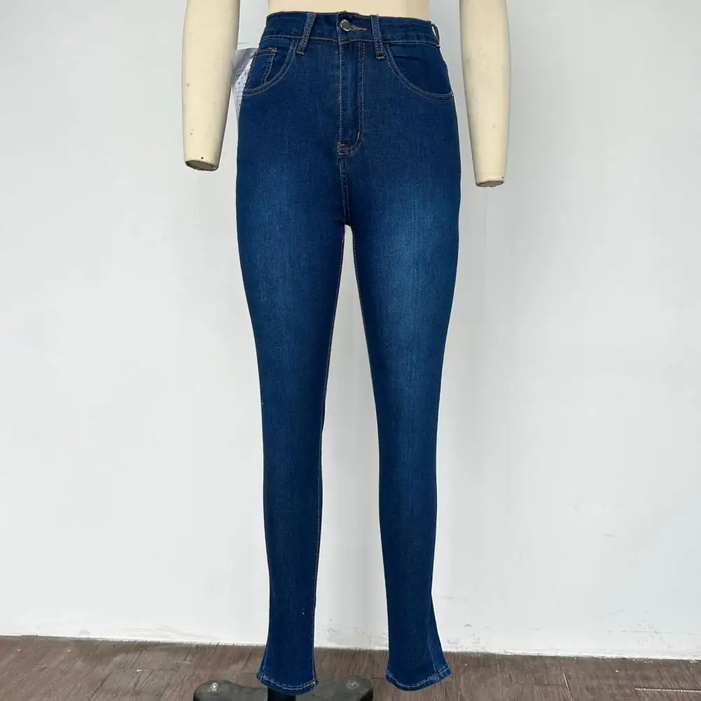 

High-waisted Cotton Jeans Gradient Color High Waist Butt-lifted Women's Pants Slimming Stretchy Soft Jeans for Lady Ankle Length